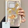 Твердый чехол для телефона с текстурой фольги «Падающий лист» для iPhone 16 Pro Max 15 14 13 12 11 XS XR X 7 8 16 Plus, противоударный чехол