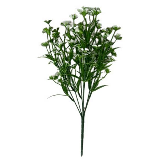 Outdoor Decorative Artificial Leaf and Flower Arrangement with 7 Branches and 21 Buds
