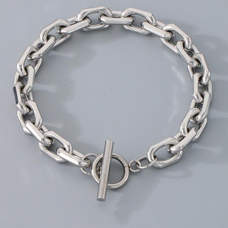 Браслет ручной работы, сделай сам, японская пряжка-лобстер, отделка О-цепочкой, OT-пряжка, нержавеющая сталь, мужское и женское ожерелье