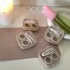 Solid Color Girls Contact Lenses Box Lens Case Women Portable Cute Glasses Case Holder Eyes Care Tools Kit Set Container