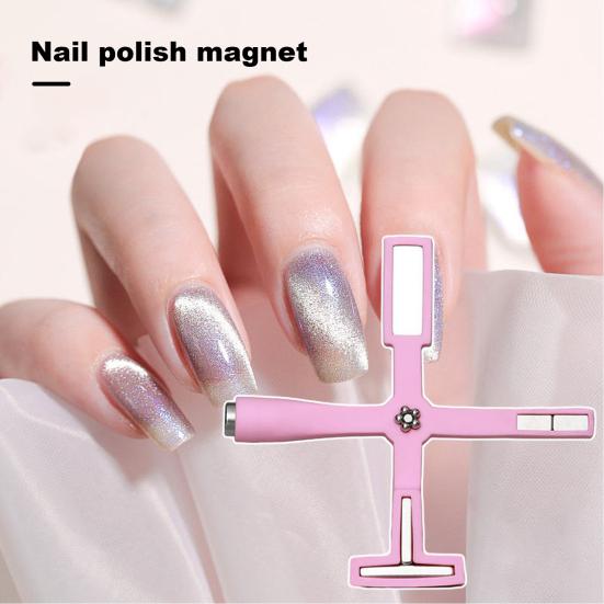 Cat Eyes Nail Magnet for DIY Manicure Cross Nail Magnetic Stick Multifunctional Long Strip Magnet Nail Art Tools Strong Nail Magnet Tool Set