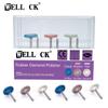 WellCK 6pcs/Set Dental Rubber Diamond Polisher Composite Gloss Polishing Wheel Spiral Flex Burs