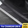 Для Changan UNI-K 2024 2025 Автомобильные Аксессуары: Защитная Накладка на Заднюю Дверь, Накладки на Пороги, Текстура Углеродного Волокна, Кожа PU, Автомобильная Наклейка, Отделка