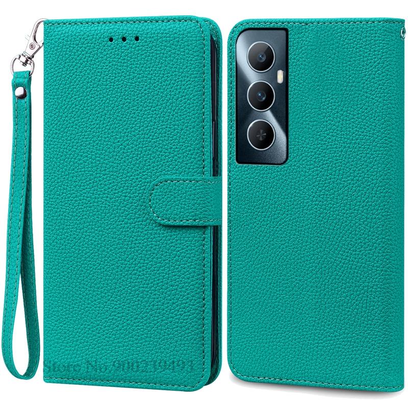 Для Realme C65 Чехол Мягкий Силиконовый Кошелек Кожаный Чехол Для Realme C65 Чехол Флип-Книжка Чехол Телефон Чехол Fundas Shell