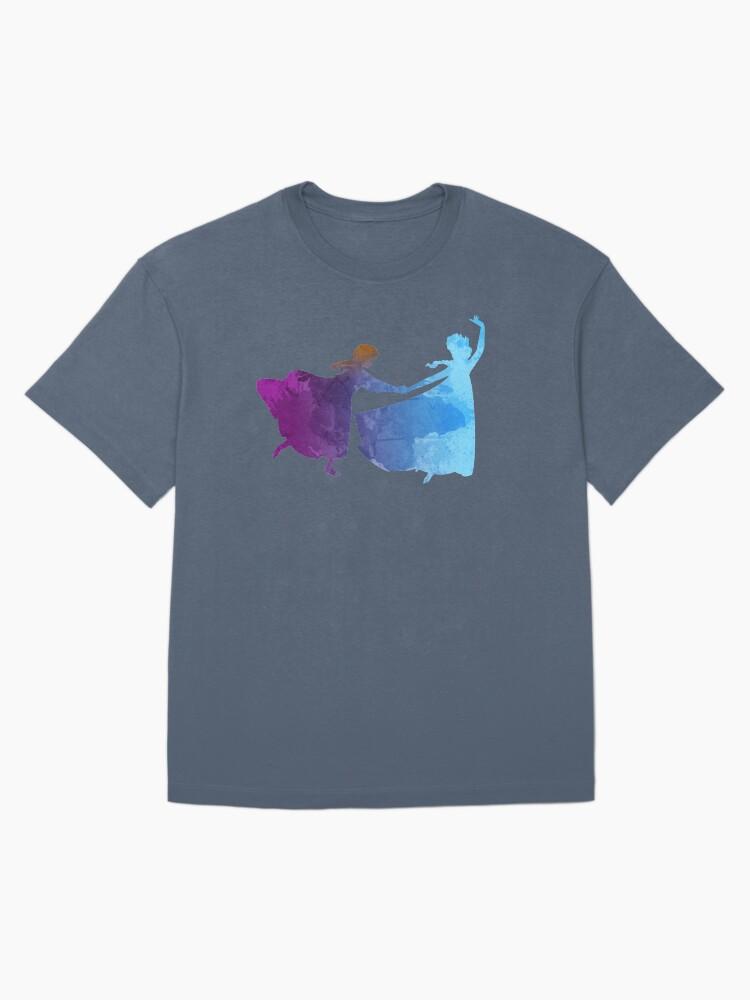 Frozen Sisters Inspired Silhouette Oversized T-Shirt