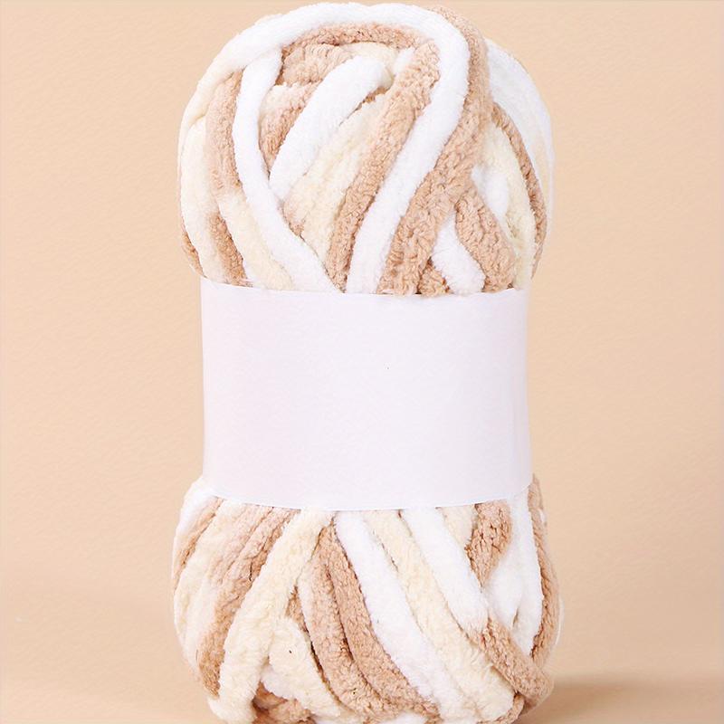 50g/ball Ice Strip Thread Yarn Colorful Coarse Wool Thread Chenille Thick Yarn for Hand Knitting DIY Crochet Scarf Hat Bib