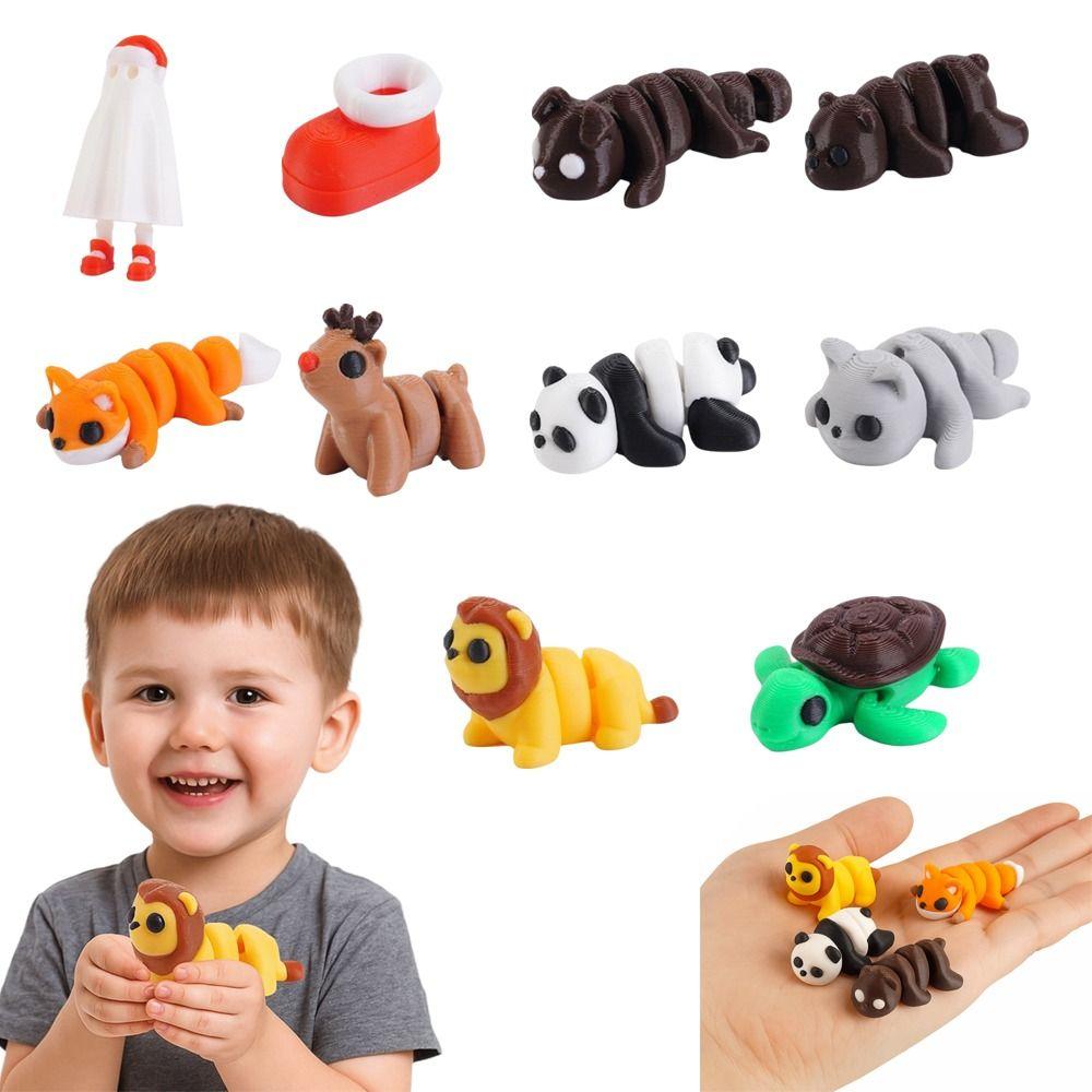 Articulating Joints 3D Printed Mini Animals Office Desk Decoration Boys And Girls