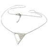 [P6894] - Silver Necklace 'Sissi' White Rhodium-plated Silver (triangle) - 20x20 Mm