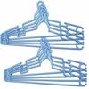 Comolife Jumbo Clip Hangers, Wide, Pearl Blue, 46cm Shoulder Width, Anti-Slip, Neck Stretching, Men's, Pack of 8