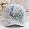 Stylish Daily Casual Sun Hat Women Floral Baseball Cap, 3D Animal Flower Print, Adjustable Trucker Hat, Lightweight Breathable Summer for Outdoor