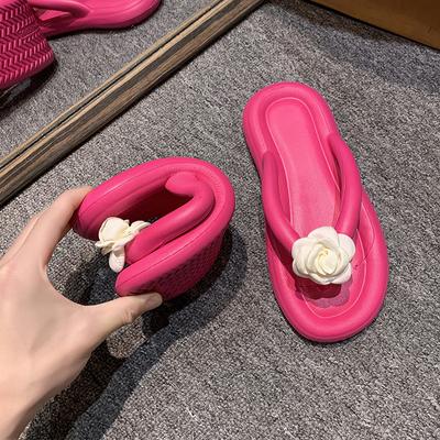 Мода Модные жемчужные мягкие шлепанцы для женщин 2024 Лето Клипса Носок Платформа Подушка Шлепанцы Сандалии Женские Легкие Нескользящие Пляжные Тапочки