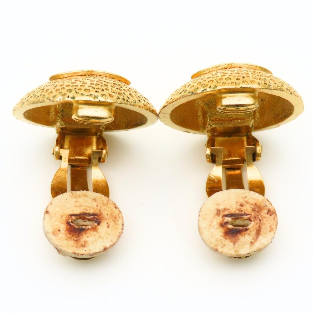 Used CHANEL Earring COCO Mark metal 12.7g gold plating