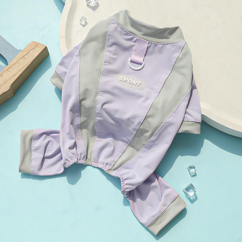 Кошка Все включено Четырехногие Весна и Лето Принадлежности для крупных собак, Кошачий жилет из ледяного шелка, Солнцезащитная одежда для собак, Одежда для питомцев