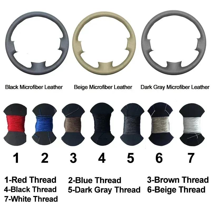 Hand Sewing Car Braid on Steering Wheel Cover for Jeep Commander (XK) 2006-2008 Grand Cherokee III(WK) 2005-2008 Accessories