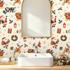 Easy to Stick Christmas Wall Mural Nutcracker Self-Adhesive Stickers, Thick PVC Wallpaper with Ballerina, Xmas Tree & Decorative Art Reindeer,