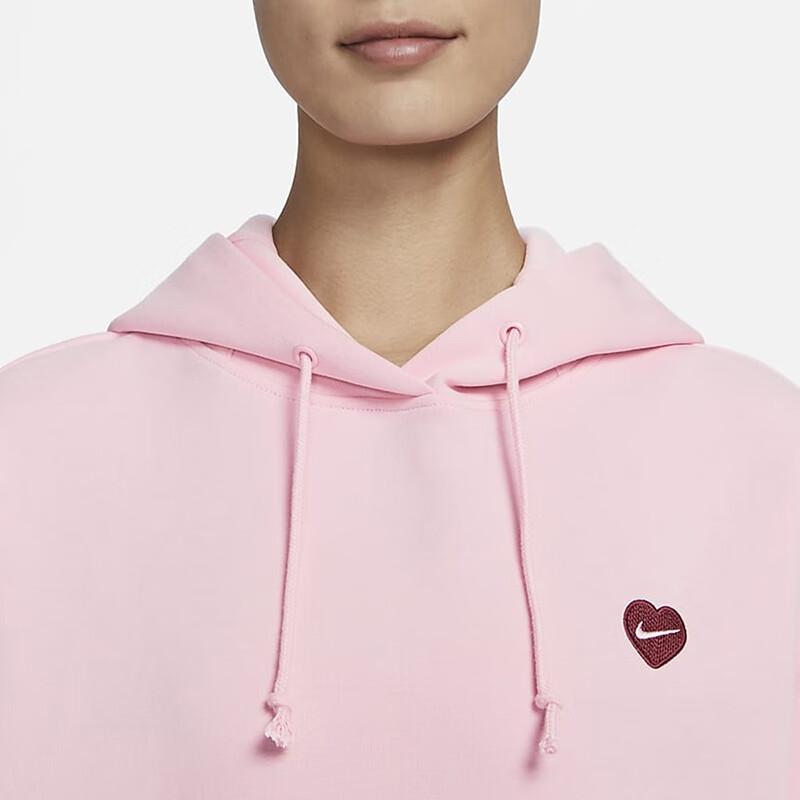 Nike Женская толстовка с капюшоном и логотипом в форме сердца, розовая FD9932-690