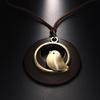 Jewelry Handmade Bohemia Wooden Necklace Velvet Chain Bird Pendant