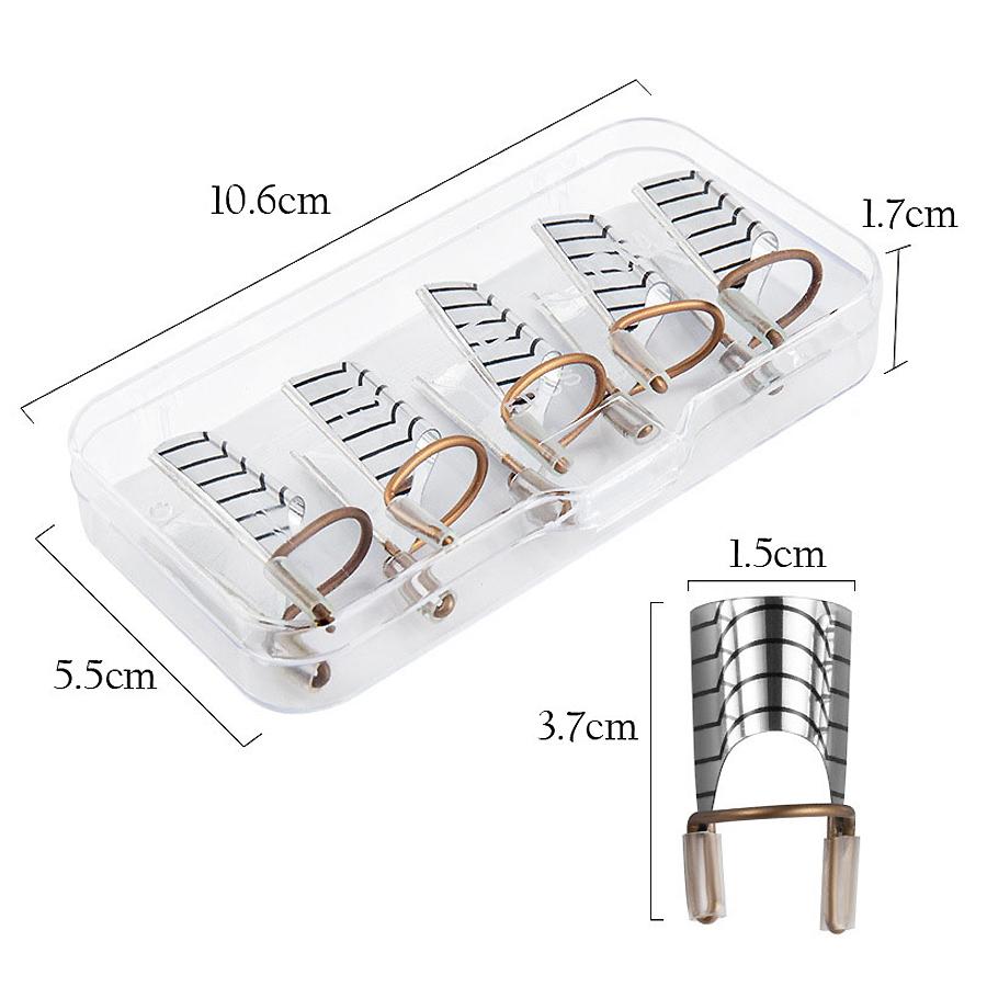 5Pcs/Set Nail Art Reusable Nail Forms for UV Gel Manicure Nail Tips Extension Guide Tools