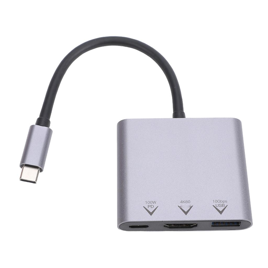 USB-C концентратор 3 в 1 Мультипортовый адаптер 4K HD Мультимедийный интерфейс Порт PD100W Порт USB3.2 Порт OTG Тип C Док-станция для