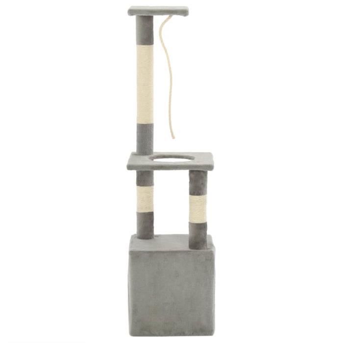 VidaXL Cat Tree with Sisal Scratching Posts 109 Cm Grey