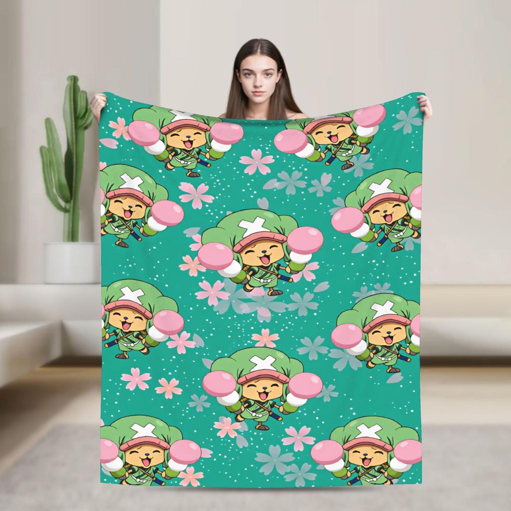 TONY TONY Chopper! Flannel Blanket Winter Warm Bedding Throws for Children Living Room Fashion Bedspread Sofa Bed Cover