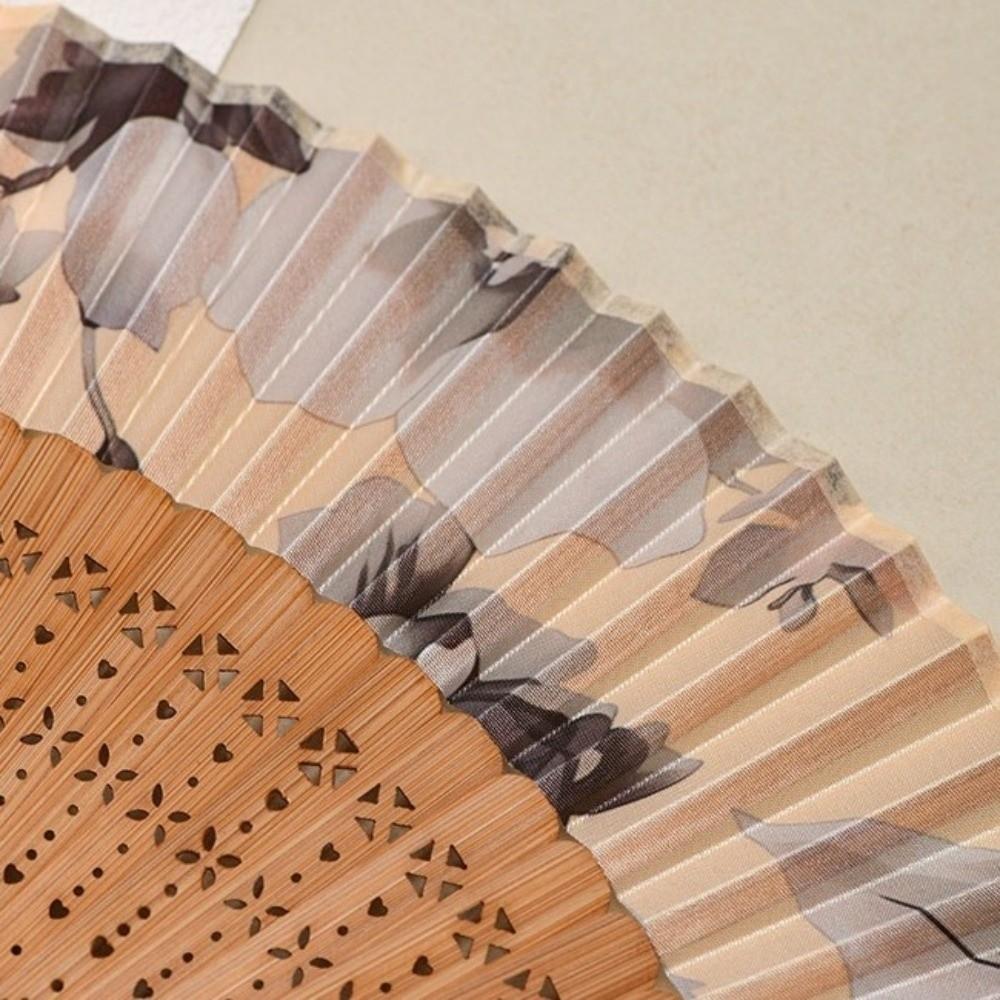 with Tassel Chinese Style Fan Antique Dance Fan Exquisite Folding Hand Fan Traditional Events