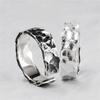 Vintage Stone Texture Couple Rings Grain Men Woman Adjustable Rings Luxury Designer Jewelry Gift Female Offers Gift