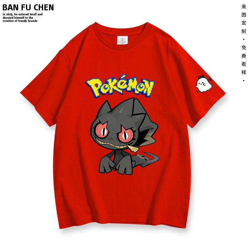 ZX 2026 Pokémon Curse Doll Print ShortSleeved TShirt Loose Sleeve Pure Cotton
