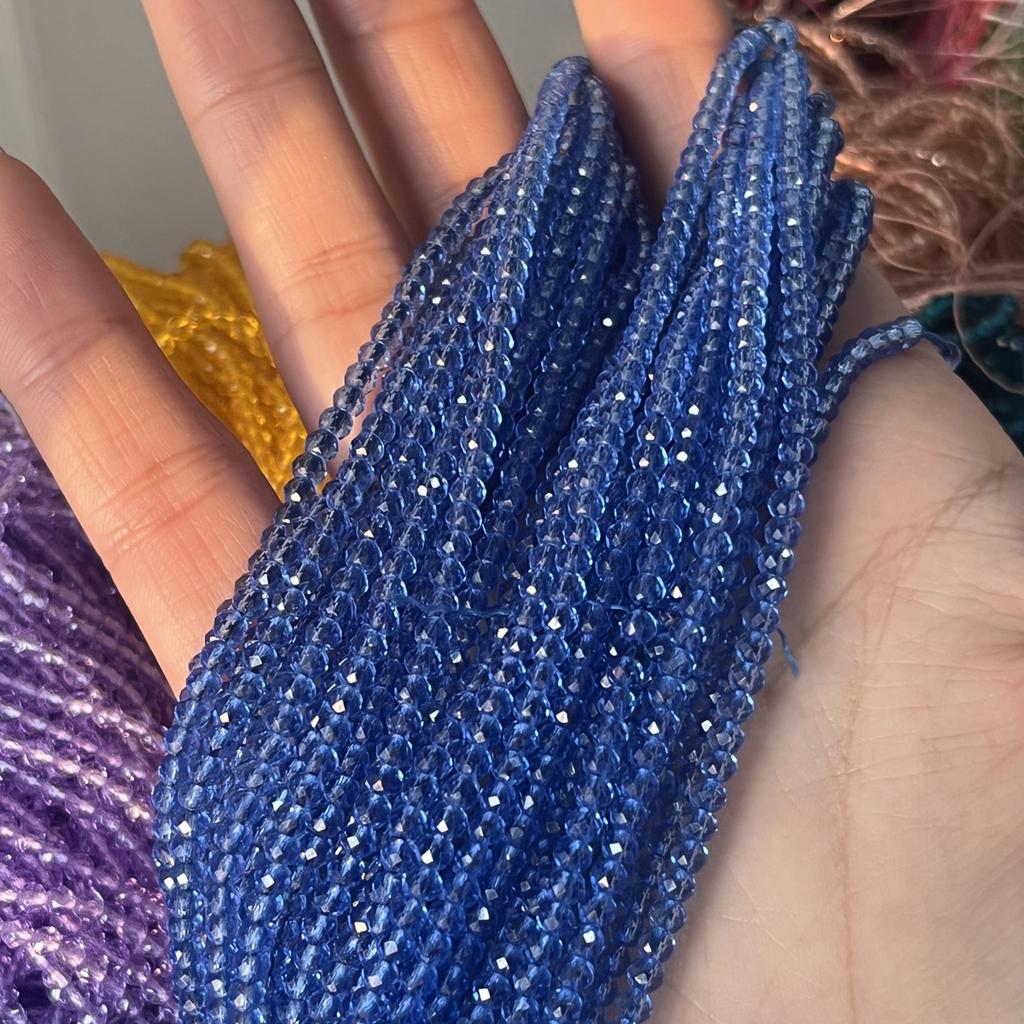 5 нитей, бусины из натурального камня шпинели, бохо яркие королевско-синие свободные бусины-разделители, 2 мм, 3 мм для DIY ожерелья, браслета, аксессуаров для ножных браслетов, рукоделия, 38 см