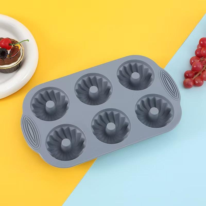 Cake Mold Food Grade Silicone Donut Cake Mold Non-Stick Easy Release Baking Mold for Muffins Cupcakes Kitchen Cooking Accessory