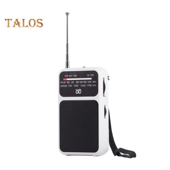 Mini Portable Radio User-friendly Design Easy To Carry Battery Powered AM/FM Small Radio with LED Flashlight