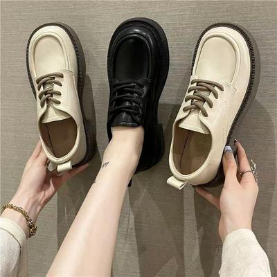 Мягкая кожа платформа повседневные маленькие кожаные туфли женские 2025 весна новые с юбкой одинарные туфли британские универсальные лоферы