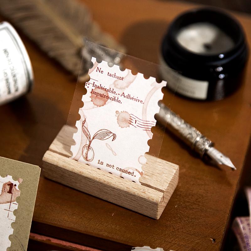 Journamm 63mm*2m Kraft Paper Tapes Stamp Style DIY Scrapbooking Decor Sticker Collage Diary Creative Stationery Masking Tape