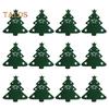12Pcs Christmas Tableware Holder Flatware Bag Xmas Tree Cutlery Pockets Dinner Knife Fork Covers for Holiday Home Party Decorations