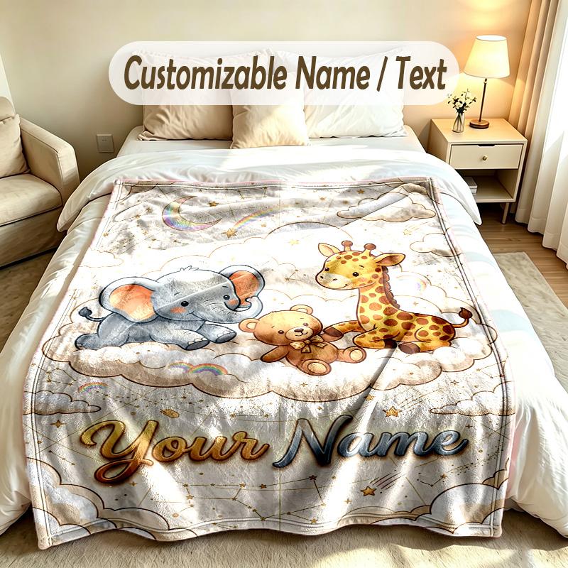 Other Similar Designs Theme Custom Blanket Personalized Name & Text Customized Soft Warm Throw Blanket Home Decor