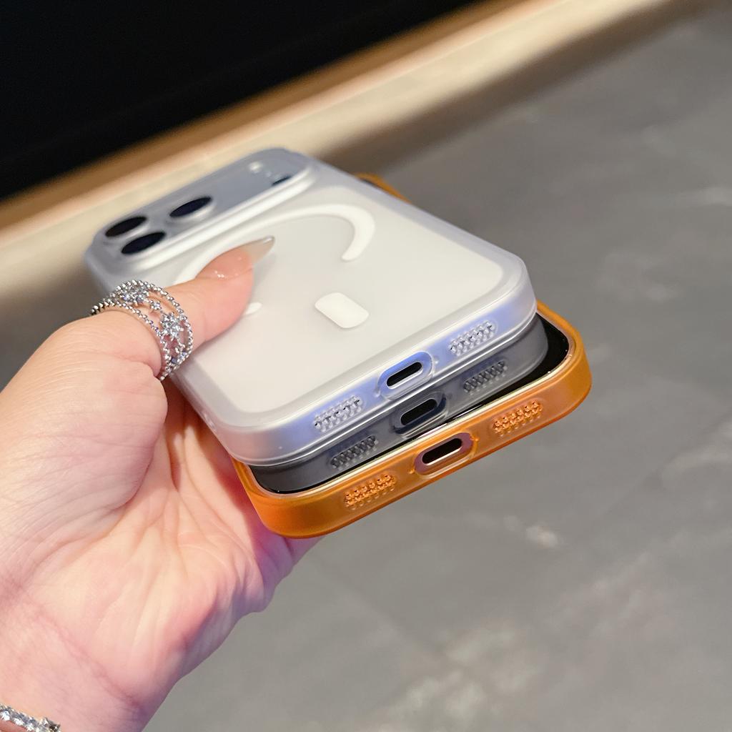 Полупрозрачный Матовый Ультратонкий Чехол для Magsafe для iPhone 17 Air 16 15 14 13 12 11 Pro Max Plus Твердый Магнит Беспроводная Зарядка Чехол