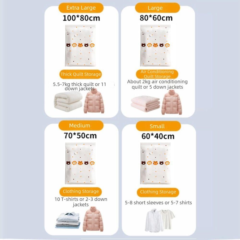 Heavy Duty Vacuum Storage Bags Thickened Clothing Organizer Bag Closet Organization