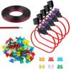 5 Packs 16 AWG Fuse Holder ATC/ATO in-Line Automotive Blades  with 60Pcs Mini Car Fuses 5A 10A 15A 20A 25A 30A and 3.2Ft 2 Pins Electric Wire
