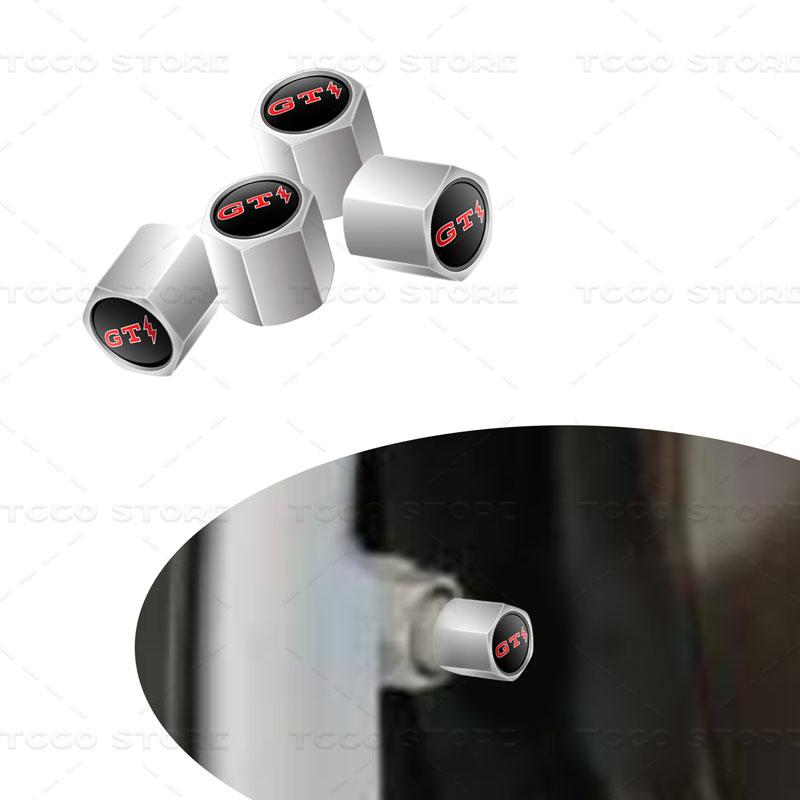 For VW VOLKSWAGEN 2026 New 4pcs Car Wheel Tire Valve Core Cap Dust Proof Covers For GTI Lightning Logo Golf MK3 MK4 MK5 Polo Tou