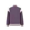 Anta Guan Xiaotong Same Style American Retro Baseball Jacket Deep Hibiscus Purple Warm Jade White Women 162618714S-2