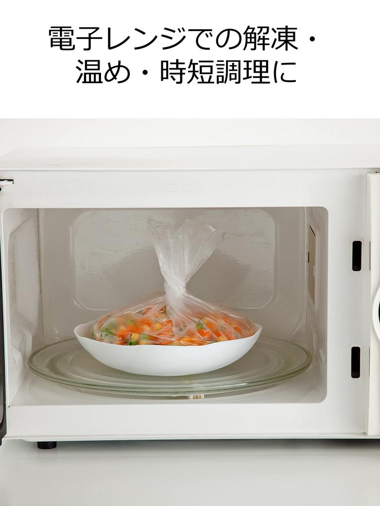 Iwatani Materials Plastic Bags Air Wrap for Home Use 60 Pieces x 12 Sets 25 x 35cm Cooking Plastic Bags for Microwave and Hot Water Use Approx.