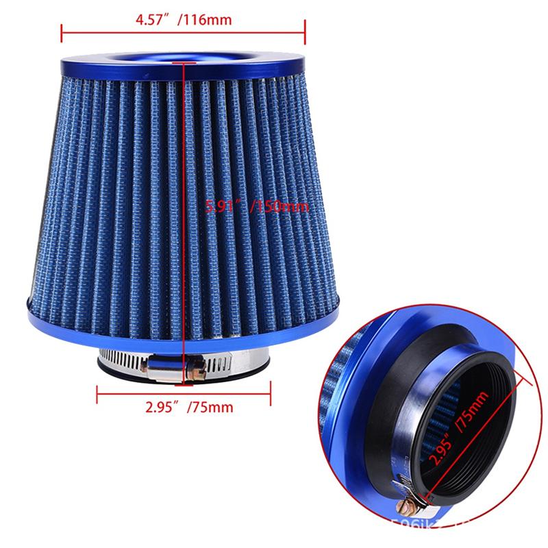 76Mm Air Filter Mushroom Head Filter Exhaust Filter Intake Filter Universal Car Supplies