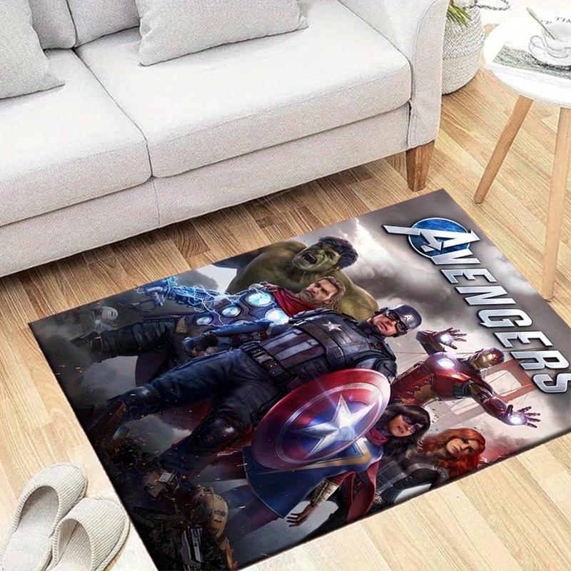 1pc Avengers Pattern Area Rug Soft Flannel Floor Mat for Living Room,Office,Bedroom and Carpet,Sofa Coffee Table Floor Mat
