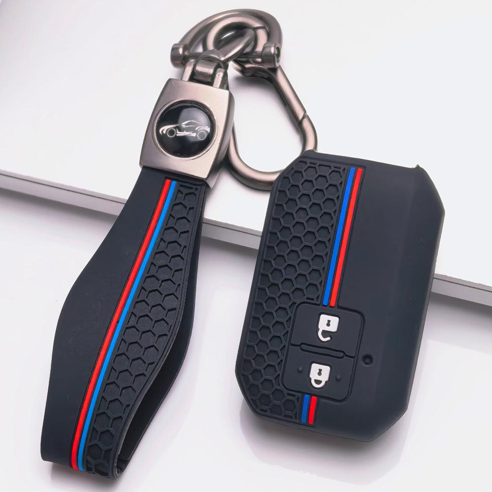 Мягкий силиконовый чехол для ключа зажигания Suzuki Swift Ertiga Ignis Baleno XL7 Ciaz Dzire с брелоком, сотовая текстура, ударопрочный чехол для автомобильного ключа