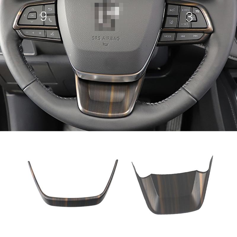 Для Toyota Highlander XU70 2020 2024 2024 2024 Гибридный ABS карбоновый руль автомобиля кнопки панель крышка отделка наклейка аксессуары