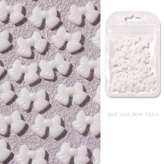 Yousheng 50 шт./компл. украшения для ногтей с гравировкой 3D-эффекта, мини-банты для украшения ногтей, аксессуары для ногтей для женщин