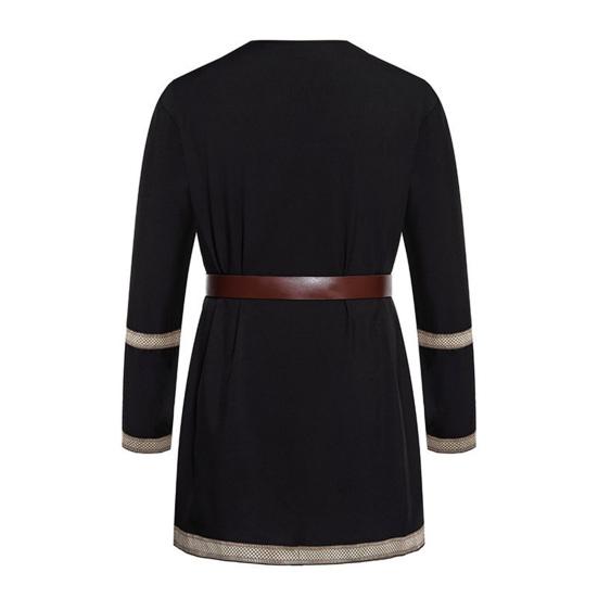 Средневековая туника викингов, рубашка с v-образным вырезом и длинными рукавами, вышивка, унисекс, косплей, сцена, события эпохи Возрождения, костюм на Хэллоуин, пиратский топ