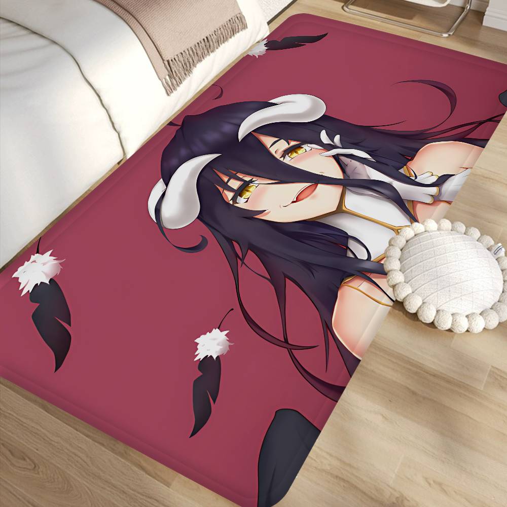 Gamer Albedo Anime Sexy Girls Entrance Door Mat Nordic Style Bedroom Living Room Doormat Home Balcony Anti-Slip Modern Home
