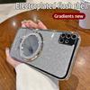 Cute Mirror Glitter Silicone Case For Samsung Galaxy A50 A51 A52 A52S A53 A54 A55 Magnetic Bracket Simple Shockproof Back Cover