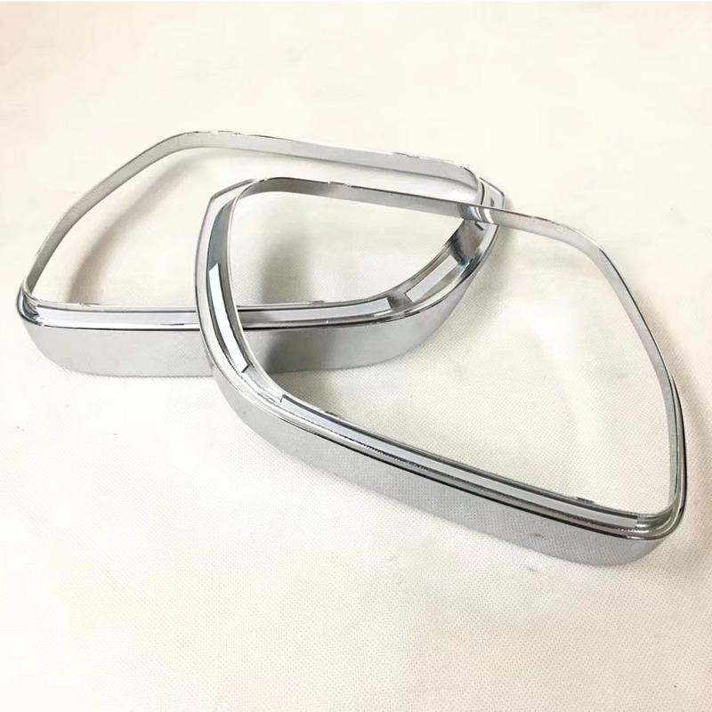 Car Rear Rearview Glass Mirror Rain Eyebrow For Hyundai IX35 2018     Shield Sun Visor Shade ABS Chrome 2PCs